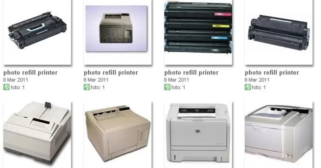 Refilling Process of different printers