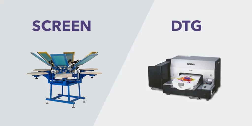 what is screen and dtg printing